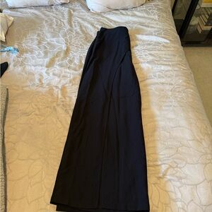 NWT Black Gaucho pant with high slit.